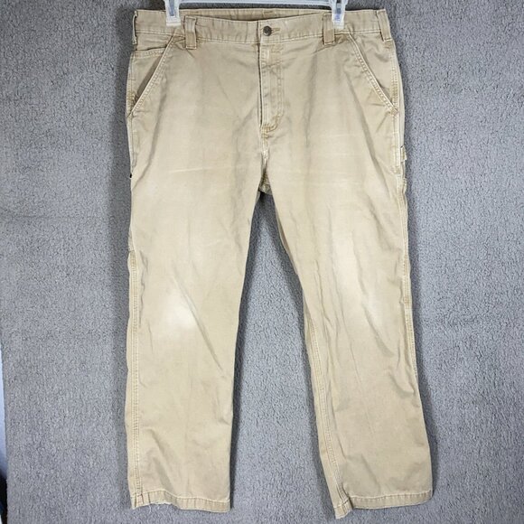 Carhartt Relaxed Straight Twill Dungaree Bundle 2 Work Pants Men 38X30 Utility - Picture 2 of 16